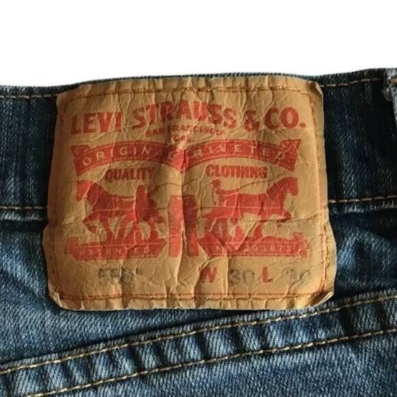 Levis 553 Men Relaxed Fit Straight Leg Jeans Size 30 Western Classic Blue - Picture 6 of 10